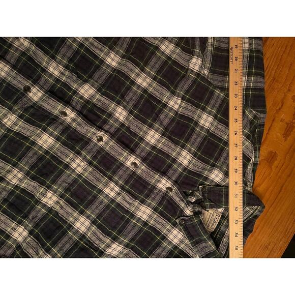 Men's L.L. Bean Button Down Collar Long Sleeve plaid mens Large cotton flannel - Picture 5 of 6